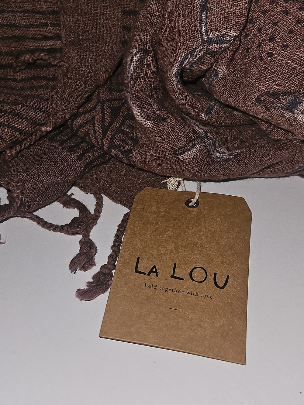 Mauve Whimsical Unique Pattern Lightweight Scarf.